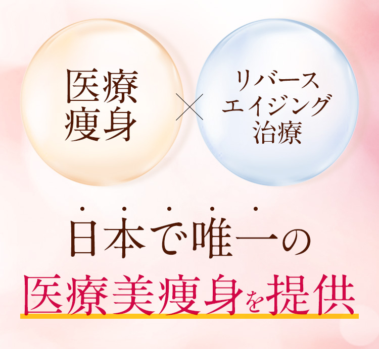 医療痩身xリバースエイジング治療 日本で唯一の医療美痩身を提供